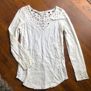 Free People Cotton long sleeve Tee medium